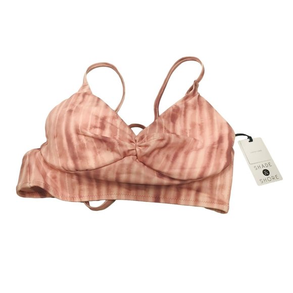 Shade And Shore Women's Size 32B Lightly Lined Longline Triangle Bikini Swim Top - Picture 1 of 11